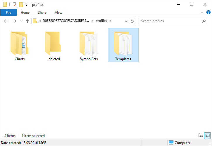 Templates folder in MT5