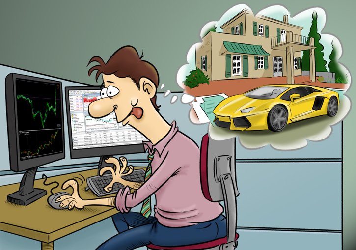 A Forex trader is dreaming of a luxury lifestyle
