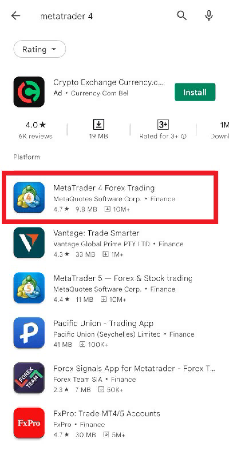 MetaTrader 4 Mobile App for Android