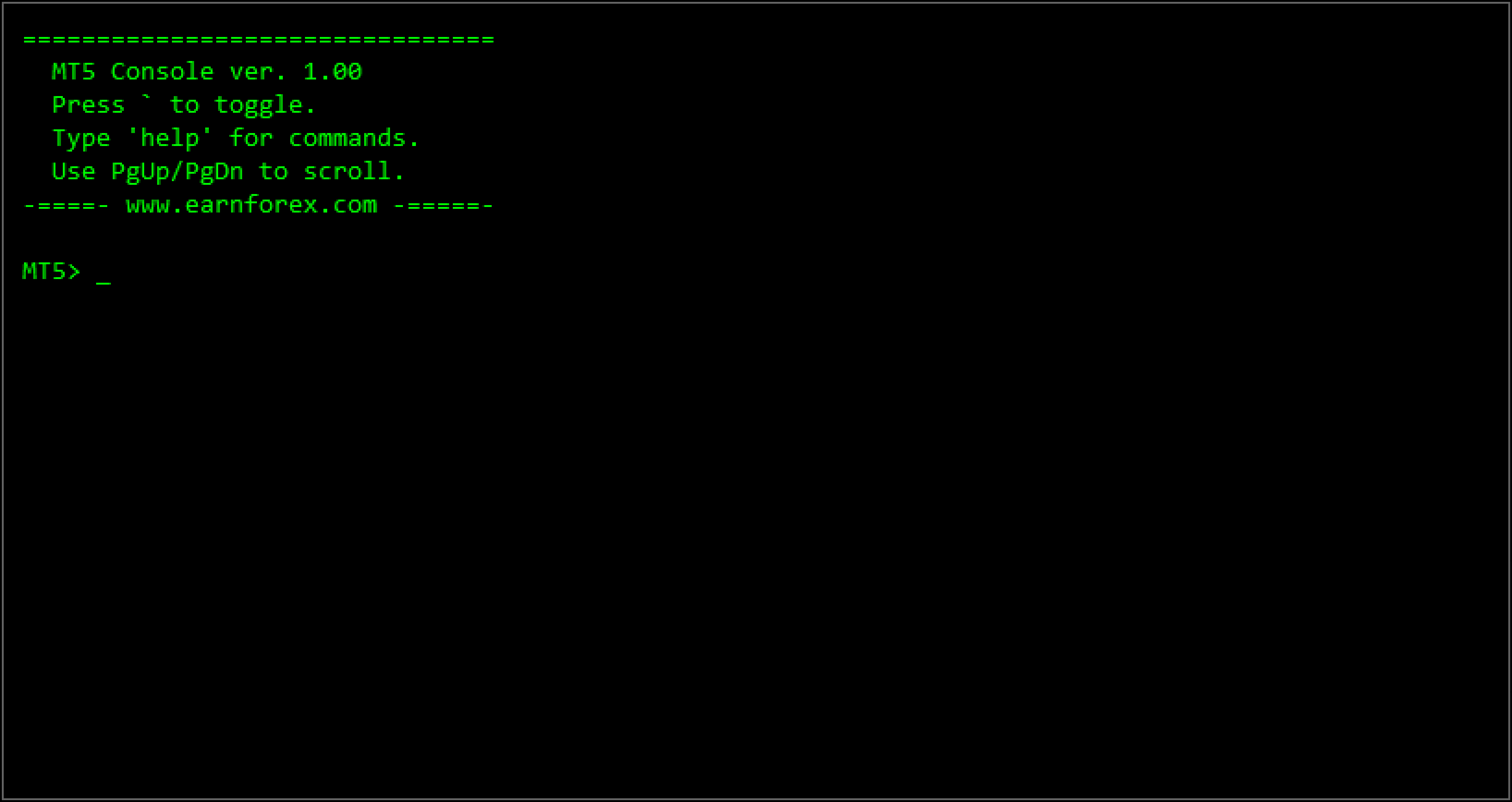 Mt5 Command Line MT5 Console (Command Line Console for MetaTrader 5)