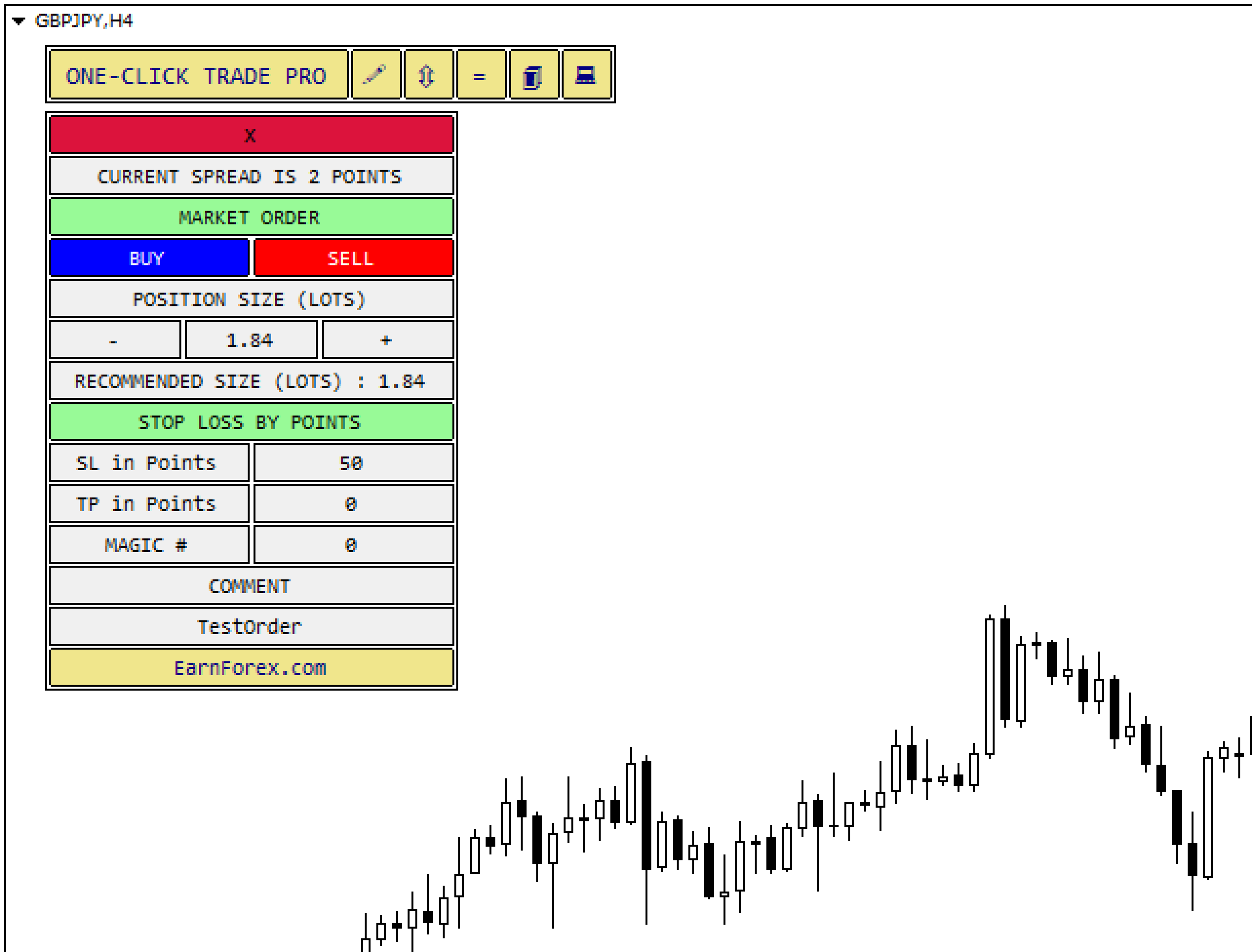 One-Click Trade Pro MT4 EA