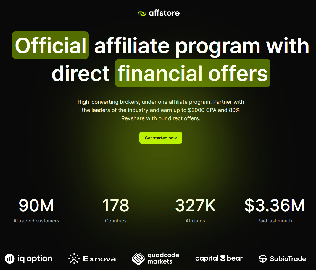 Affstore Forex Affiliate Program