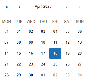 IG Calendar - Time Browsing