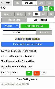 Trade Assistant 38 in 1 'manage/tr/Order Trailing' tab