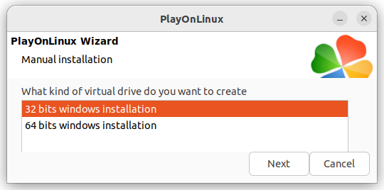Installation of 32-bits application