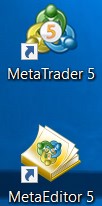 Ярлыки на рабочем столе, созданные установочным приложением MT5