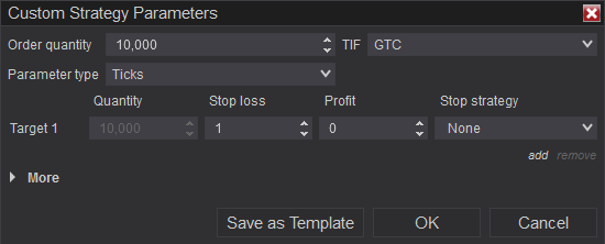 NinjaTrader - 自定义策略参数