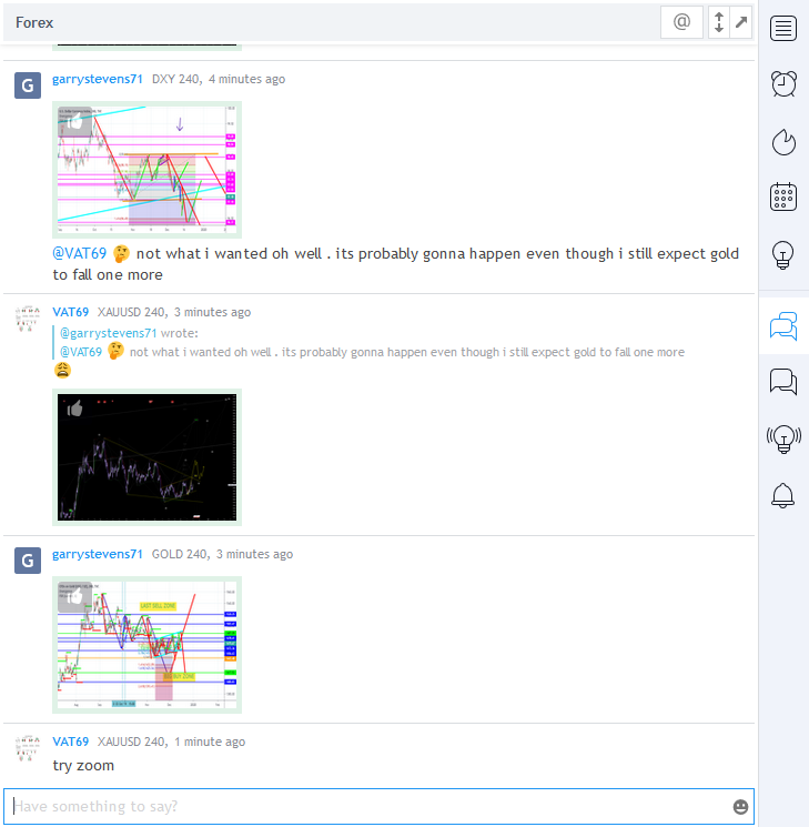 Plataforma TradingView - Salas de chat Forex para operadores