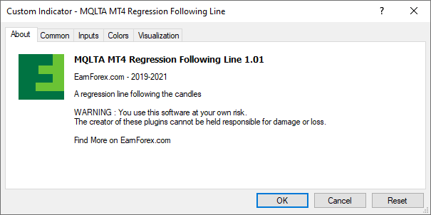 Linear Regression Line Indicator for MT4/MT5