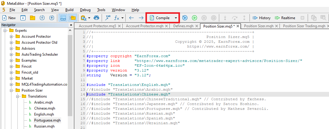头寸数量计算器 - 使用新的翻译版本编译