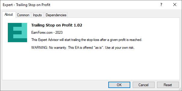 О советнике Trailing Stop on Profit для МТ4