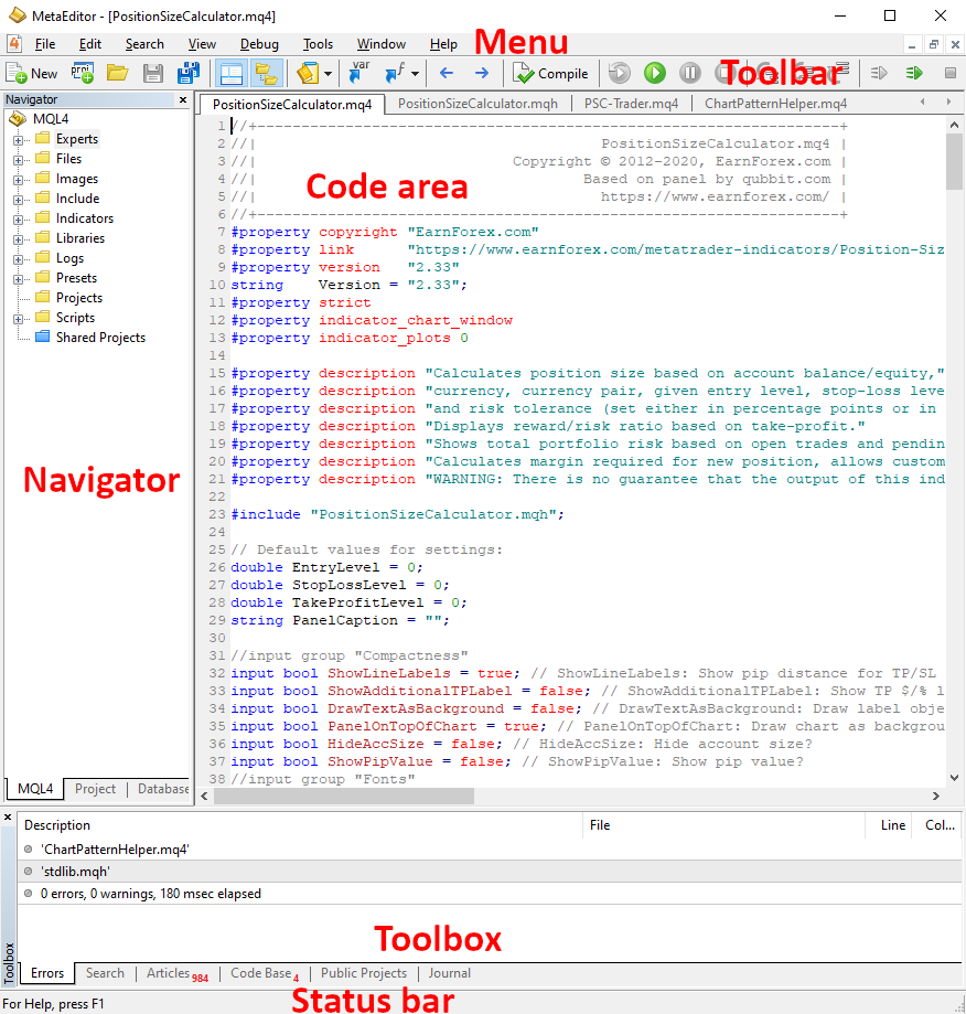 MetaEdtior 4 Interface