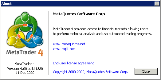 Latest version of MetaTrader 4 at the time of writing What is MetaTrader 4 trading platform - Latest build